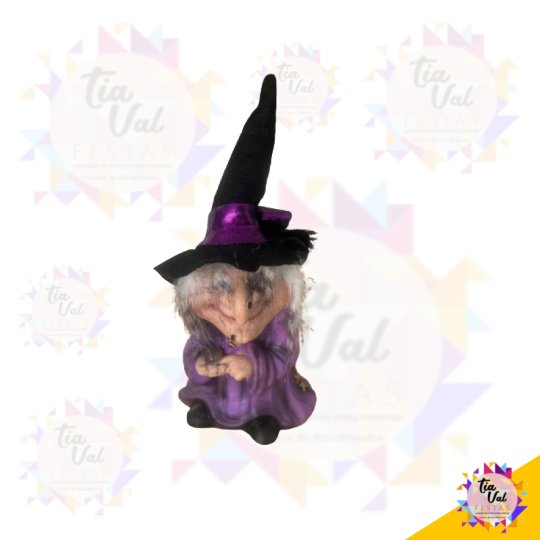 BRUXA ROXA - PP - HALLOWEN - 22 CM