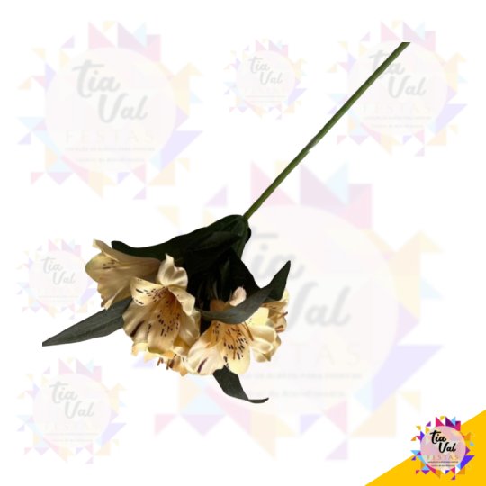 BUQUÊ ASTROMELIA - MARFIM - 28 CM