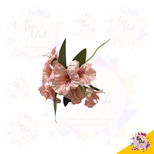 BUQUÊ ASTROMELIA - ROSA  CLARO - 25 CM