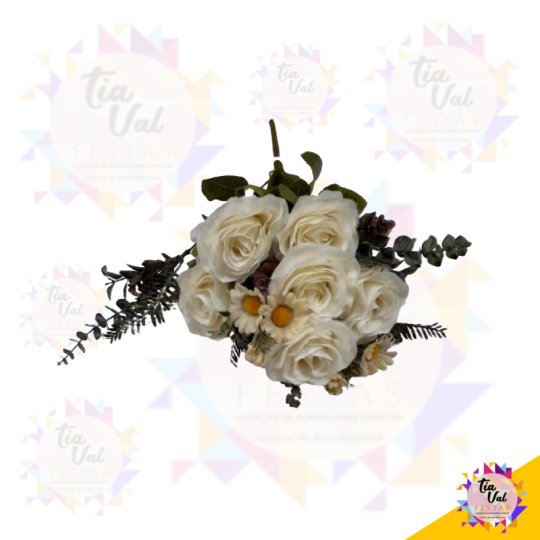 BUQUE ROSAS BRANCAS 