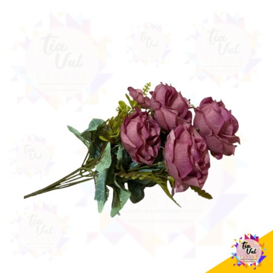 BUQUE ROSAS LAVANDA 35 X 7