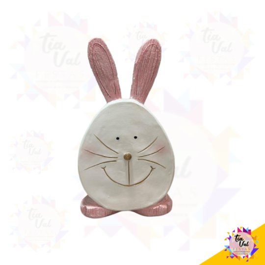 CABEÇA COELHO ROSA 16 X 28 - PASCOA