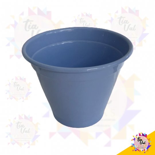 CACHEPOT DE ALUMINIO AZUL CLARO