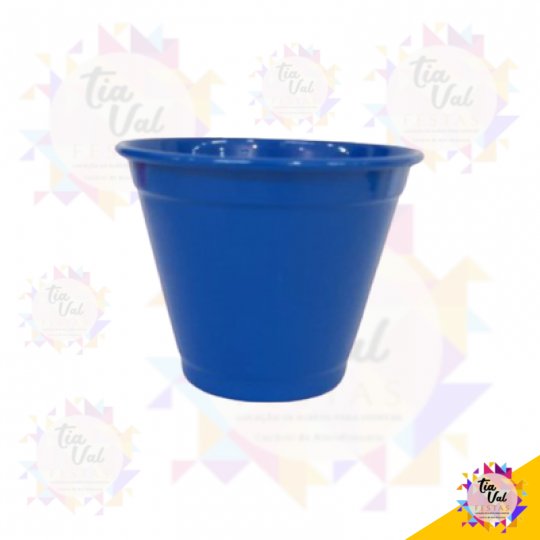 CACHEPOT DE ALUMINIO AZUL ROYAL MEDIO