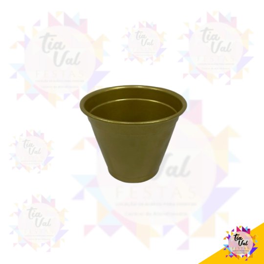 CACHEPOT DE ALUMINIO DOURADO MEDIO