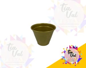 Foto de CACHEPOT DE ALUMINIO DOURADO MEDIO