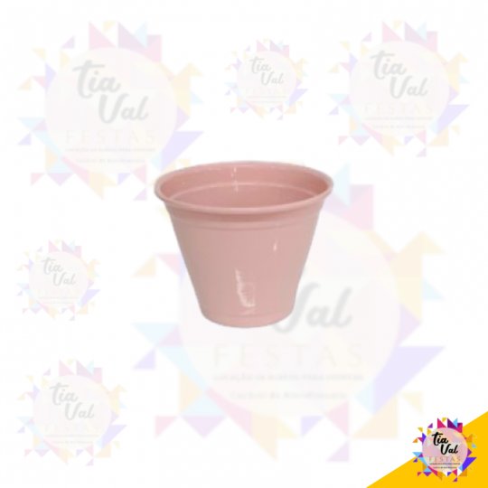 CACHEPOT DE ALUMINIO ROSA BEBE MEDIO