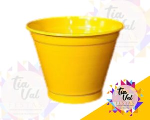 Foto de CACHEPOT DE ALUMINIO AMARELO MEDIO