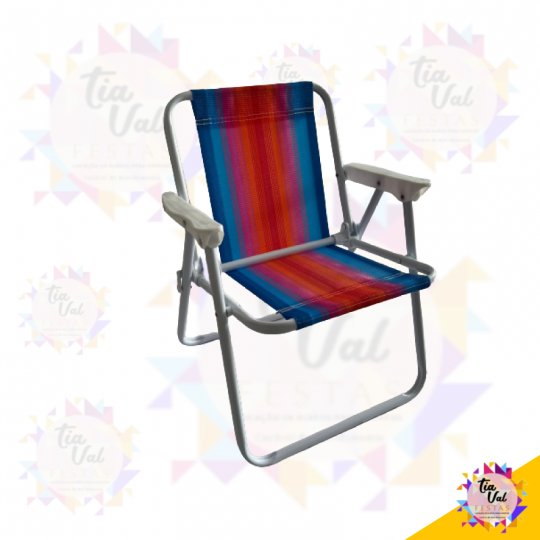 CADEIRA DE PRAIA COLORIDA -INFANTIL