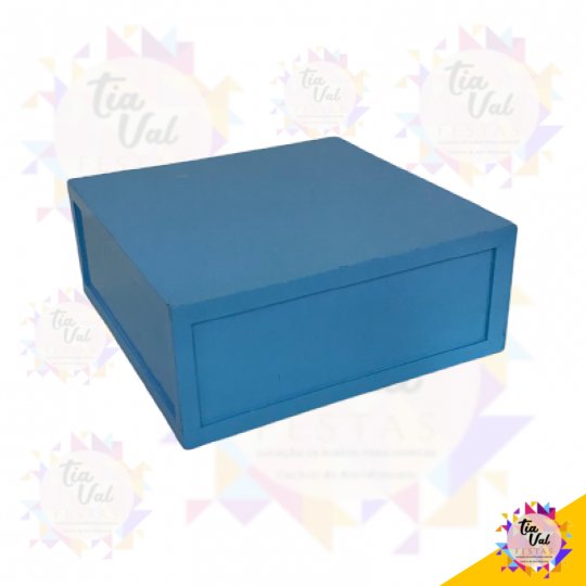 CAIXA AZUL BEBE (MDF) 25X25X10