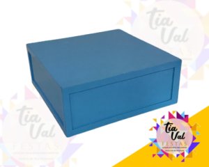 Foto de CAIXA AZUL BEBE (MDF) 25x25x10