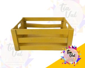 Foto de CAIXOTE AMARELO VAZADO GRANDE