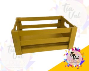 Foto de CAIXOTE AMARELO VAZADO PEQUENO