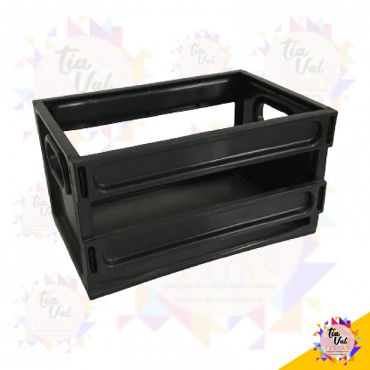 CAIXOTE DE PLASTICO PRETO P