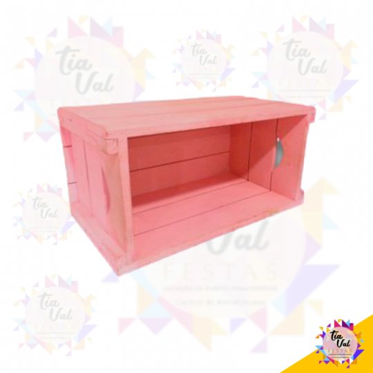 CAIXOTE ROSA CLARO G C/ ALÇA (RUSTICO)