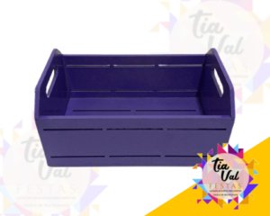 Foto de CAIXOTE ROXO MEDIO C/ ALÇA (VAZADO)