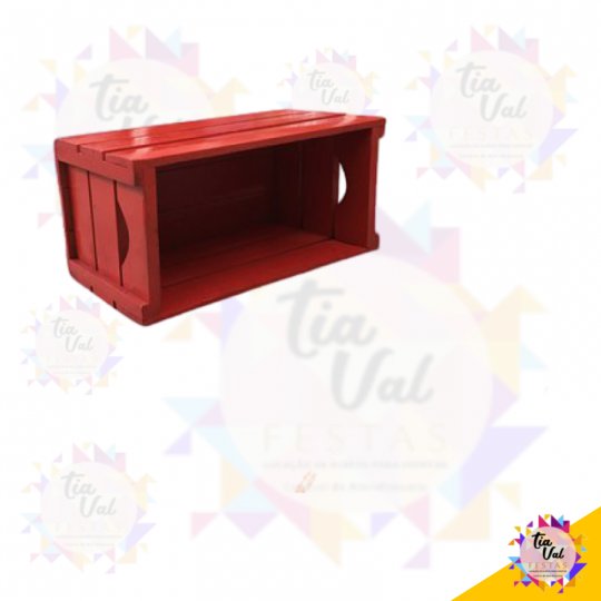 CAIXOTE VERMELHO C/ ALÇA G (RUSTICO)