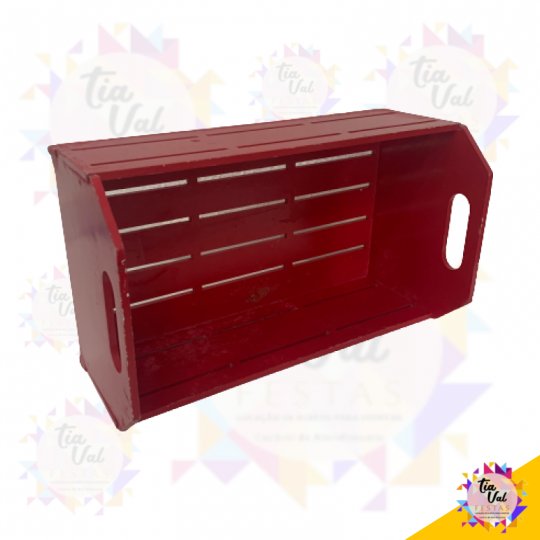 CAIXOTE VERMELHO VAZADO GRANDE