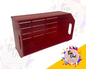 Foto de CAIXOTE VERMELHO VAZADO GRANDE