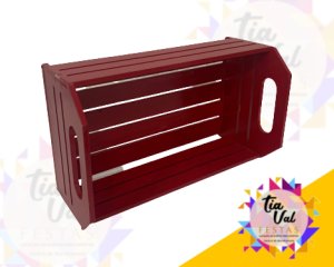 Foto de CAIXOTE VERMELHO VAZADO MÉDIO