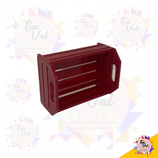 CAIXOTE VERMELHO VAZADO PEQUENO