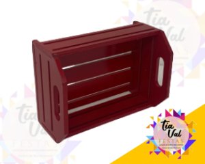 Foto de CAIXOTE VERMELHO VAZADO PEQUENO
