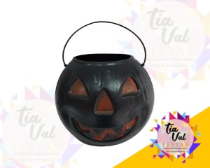 Foto de CALDEIRAO ABOBORA  PRETO DE PLASTICO HALLOWEEN - G