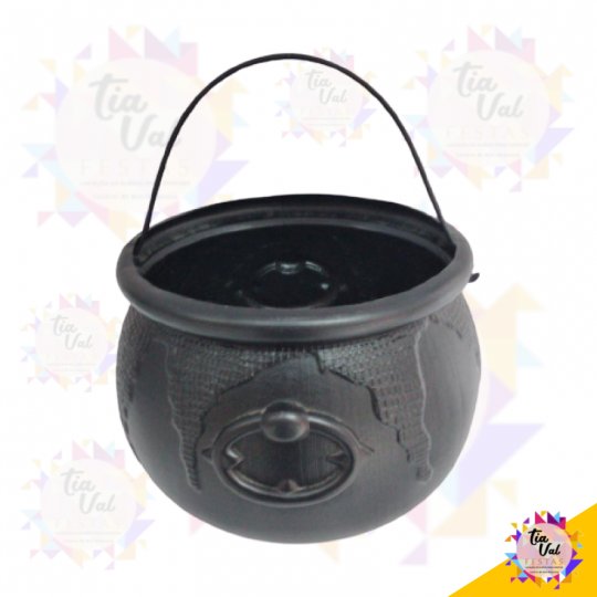CALDEIRAO PRETO DE PLASTICO - HALLOWEEN