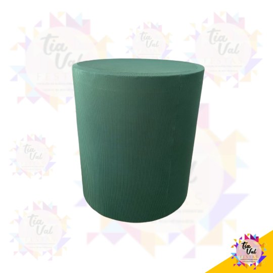 CAPA CILINDRO GRANDE - VERDE BANDEIRA - CANELADA
