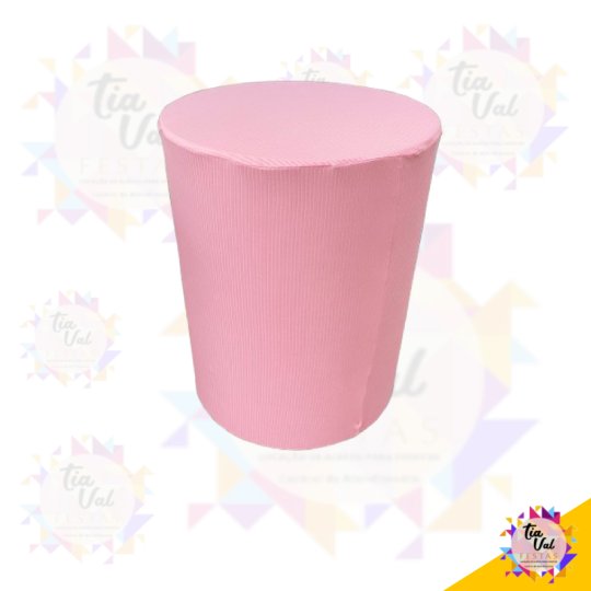 CAPA CILINDRO MEDIA - ROSA CLARO - CANELADA