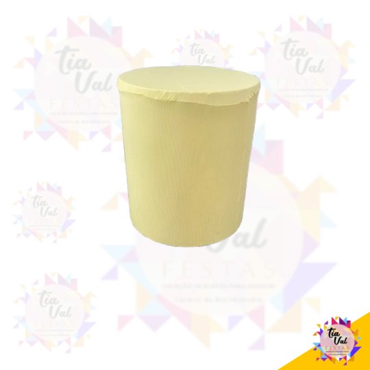 CAPA CILINDRO PEQUENA - AMARELO BEBE - CANELADA