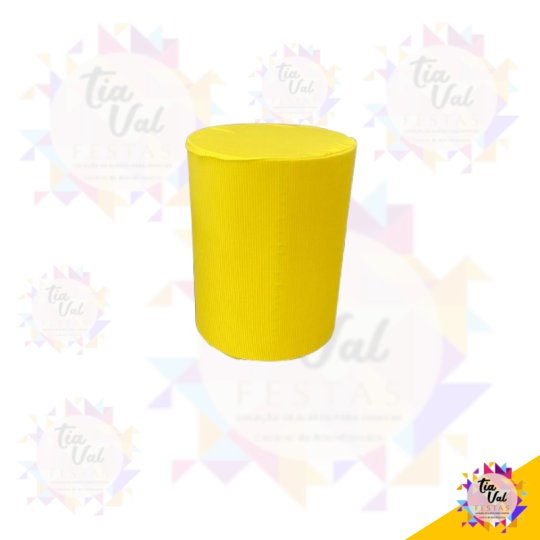 CAPA CILINDRO PEQUENA - AMARELO - CANELADA
