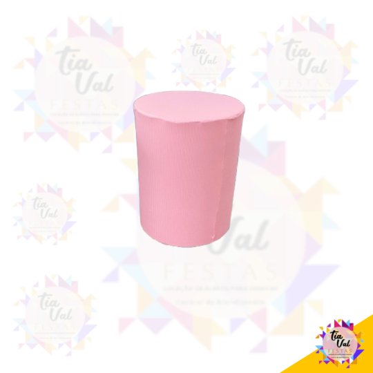CAPA CILINDRO PEQUENA - ROSA CLARO - CANELADA