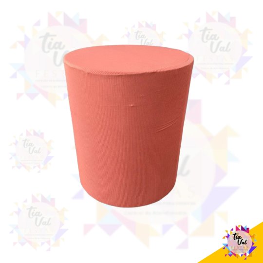 CAPA CILINDRO PEQUENA - ROSA SECO - CANELADA