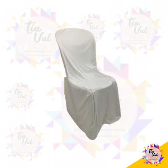 CAPA P/ CADEIRA (BRANCA / OFF WHITE LISA) - CADEIRA S/ BRAÇO