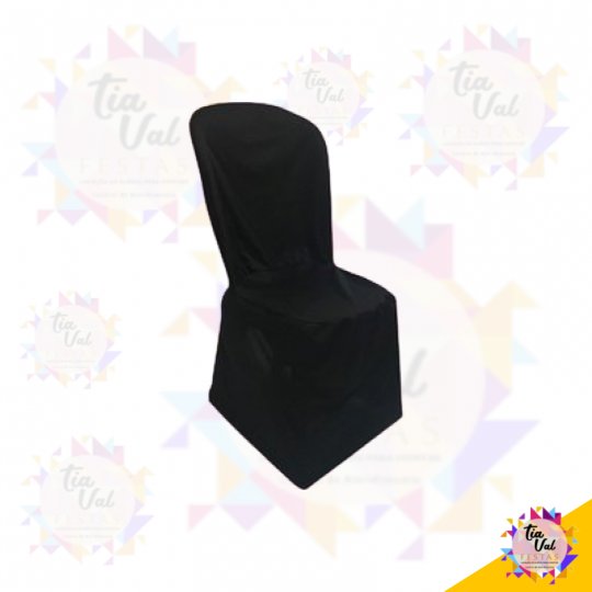 CAPA PRETA P/ CADEIRA S/ BRAÇO