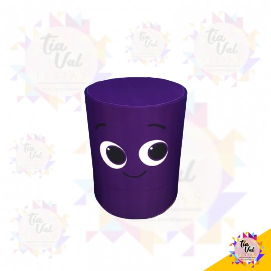 CAPA P/ CILINDRO PEQUENA - BOLO FOFO ROXO