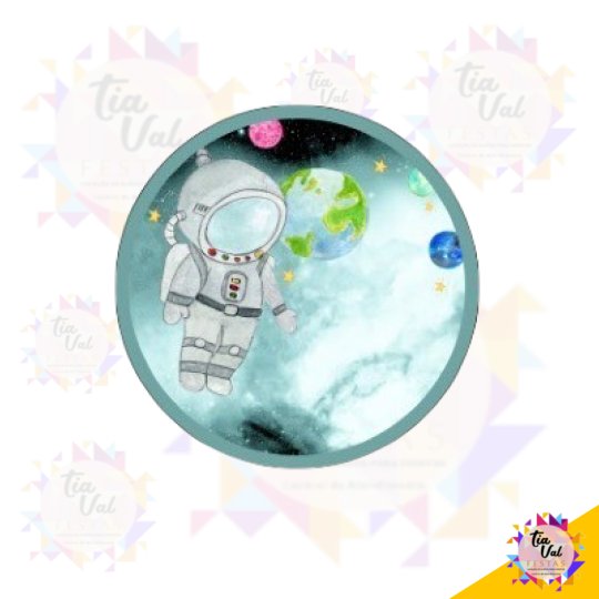 CAPA P/ PAINEL REDONDO 1,20M - ASTRONAUTA