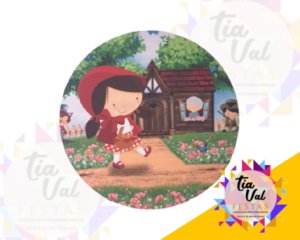 Foto de CAPA P/ PAINEL REDONDO 1,20M - CHAPEUZINHO VERMELHO