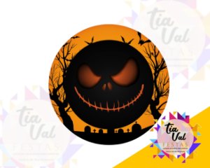 Foto de CAPA P/ PAINEL REDONDO 1,20M - HALLOWEEN - LARANJA