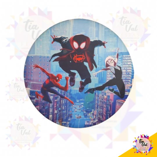 CAPA P/ PAINEL REDONDO 1,20M - HOMEM ARANHA PRETO