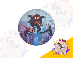 Foto de CAPA P/ PAINEL REDONDO 1,20M - HOMEM ARANHA PRETO