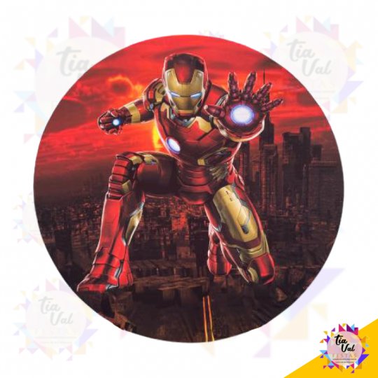 CAPA P/ PAINEL REDONDO 1,20M HOMEM DE FERRO