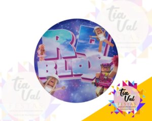 Foto de CAPA P/ PAINEL REDONDO 1,20M - ROBLOX FEMININO