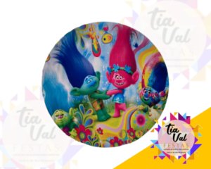 Foto de CAPA P/ PAINEL REDONDO 1,20M - TROLLS