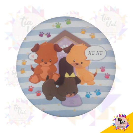 CAPA P/ PAINEL REDONDO 1,20M - CACHORRO - CASINHA