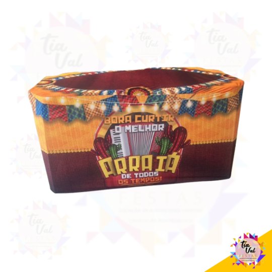 CAPA SÃO JOÃO - FESTA JUNINA - COBRE 2 MESAS PLASTICA 70 X 70