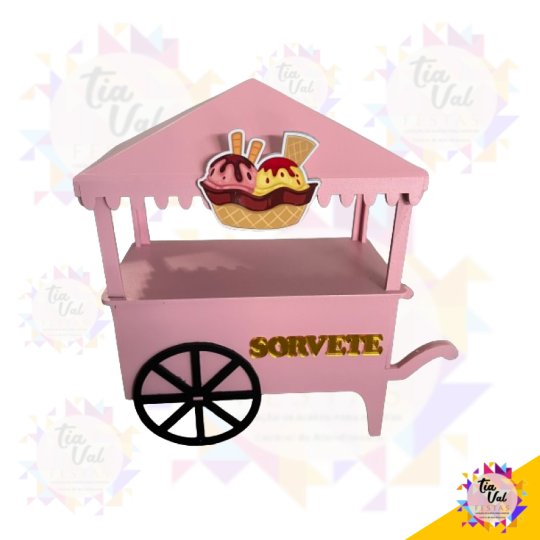 CARRINHO SORVETE - MDF 24 CM X 24 CM
