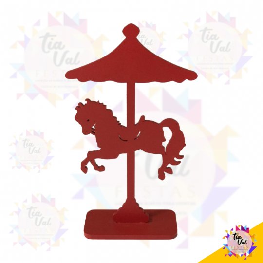 CARROSSEL VERMELHO MDF