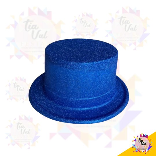 CARTOLA AZUL COM GLITER - CARNAVAL